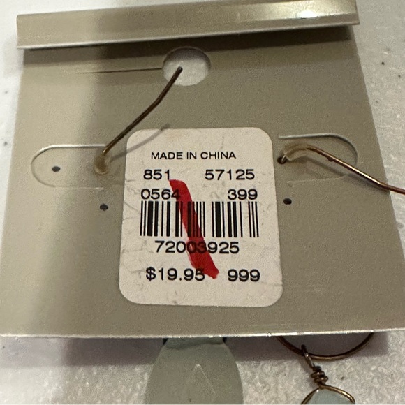 NWT 2 pairs of Earrings- gold tone dangles w/ beads by MIXIT Color & NY & Co. - Picture 10 of 10